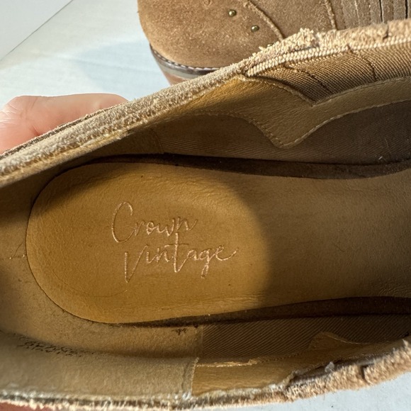 Crown‎ Vintage Women's Boots Bootie size 9 M Kavita Western Shoe Studded Brown - Picture 8 of 9